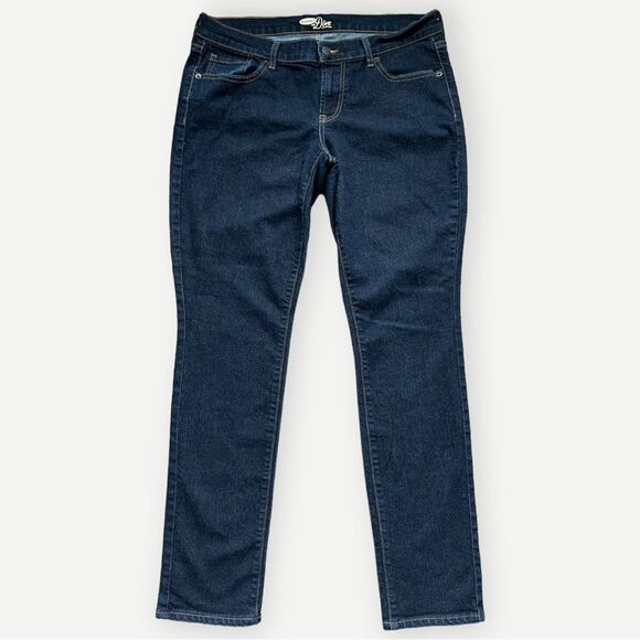 Old Navy The Diva Dark Wash Blue Stretch Skinny Jeans. Pockets. Size 10. - Picture 1 of 6